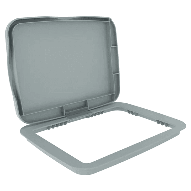 35/50 QT Waste Container Lid, Gray Main - Image