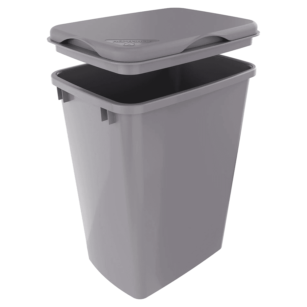 35/50 QT Waste Container Lid, Silver Alt 4 - Image