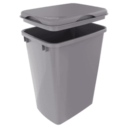 35/50 QT Waste Container Lid, Silver Alt 4 - Image