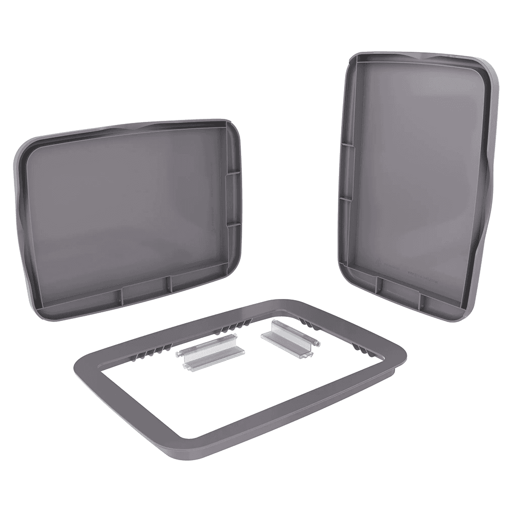 35/50 QT Waste Container Lid, Silver Alt 5 - Image