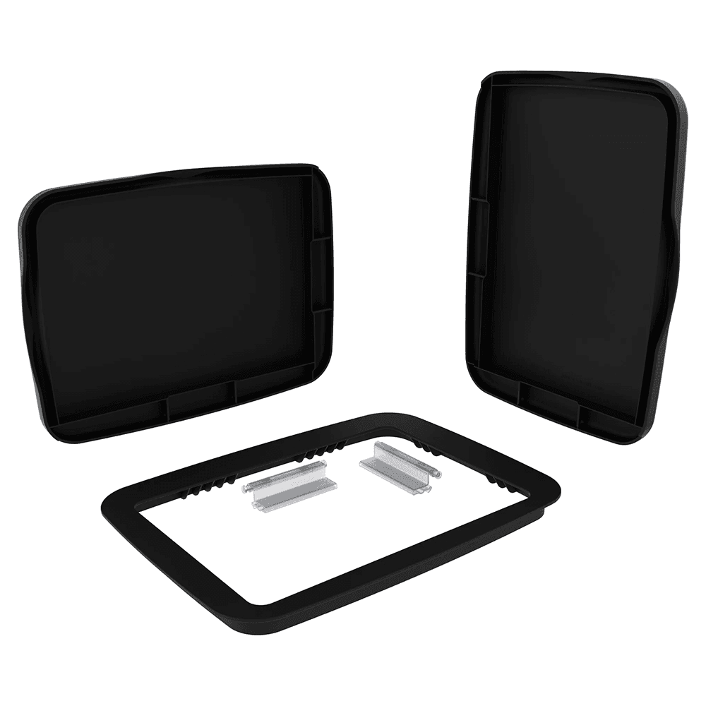 35/50 QT Waste Container Lid, Black Alt 5 - Image