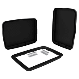 35/50 QT Waste Container Lid, Black Alt 5 - Image