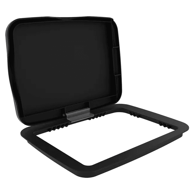35/50 QT Waste Container Lid, Black Main - Image