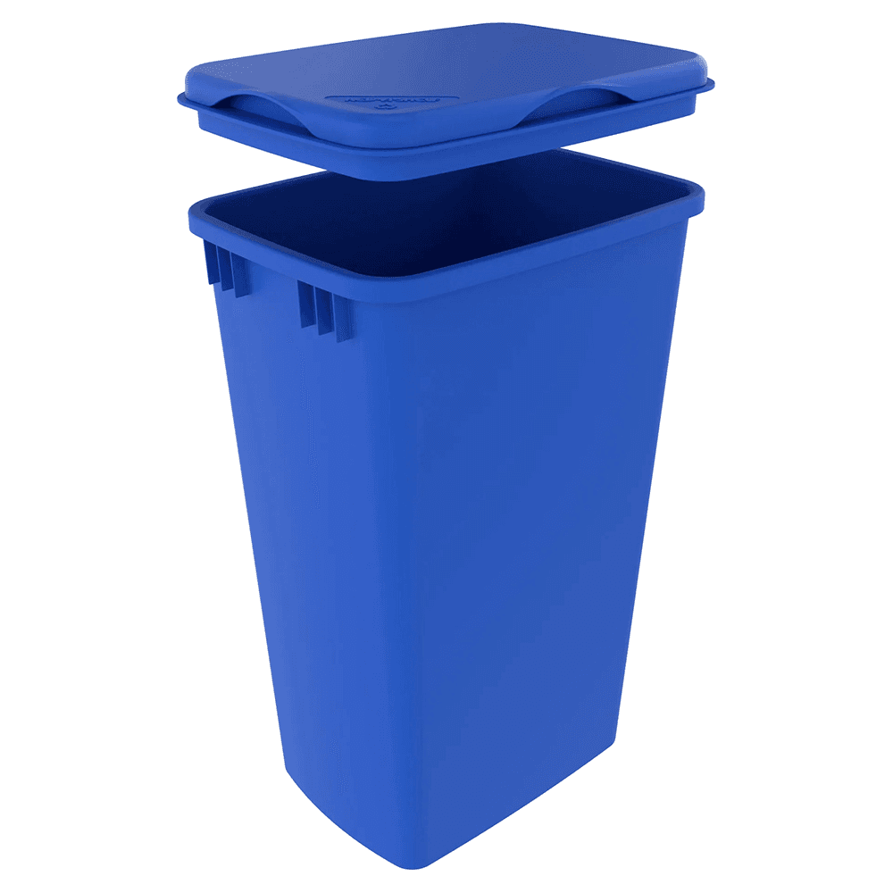 35/50 QT Waste Container Lid, Blue Alt 4 - Image