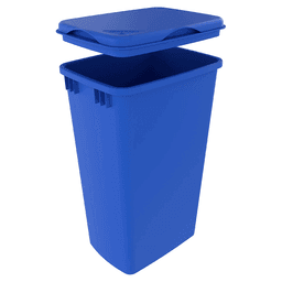 35/50 QT Waste Container Lid, Blue Alt 4 - Image