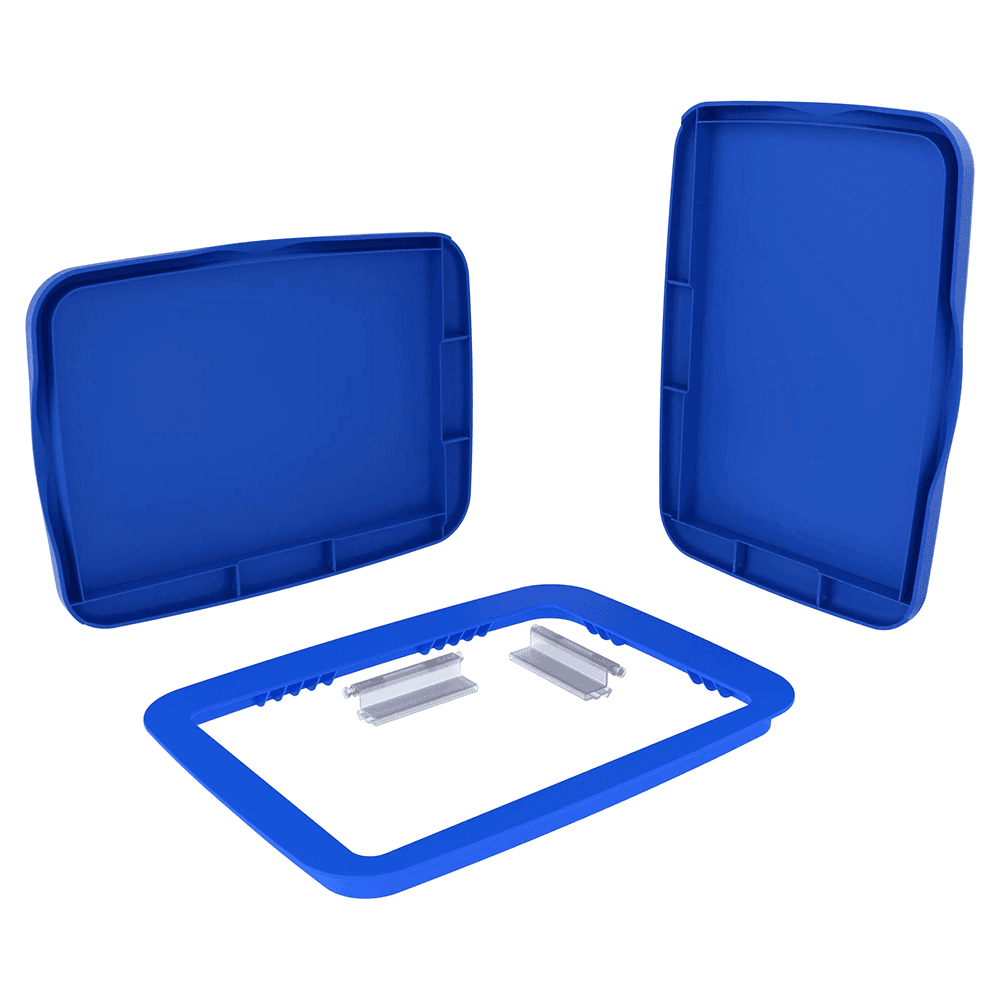 35/50 QT Waste Container Lid, Blue Alt 5 - Image