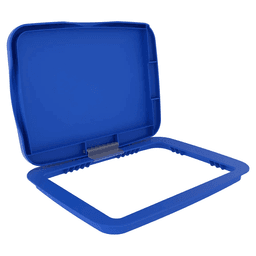35/50 QT Waste Container Lid, Blue Main - Image