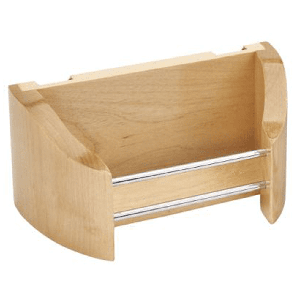 8" 1-Tier Wood Door Storage Tray with Screw Clips - Main Image