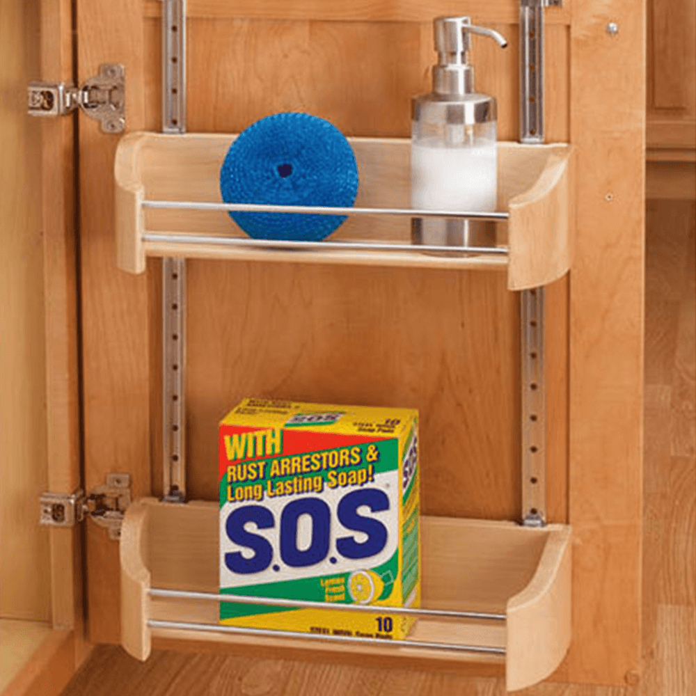 14" 1-Tier Wood Door Storage Tray with Screw Clips Bulk 5 - Alt Image 4