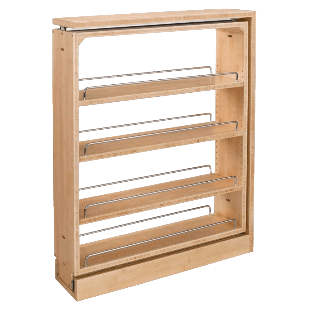 6" x 30" 3-Shelf Filler Pullout Organizer Full-Extension, Wood - Main Image