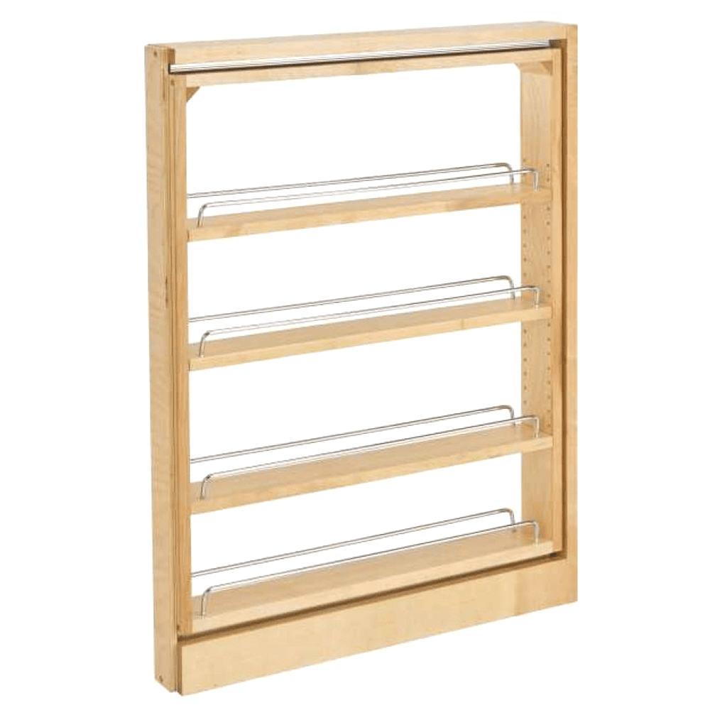 3" x 30" 4-Shelf Filler Pullout Organizer with Soft-Closing, Wood - Main Image