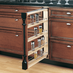 3" x 30" 4-Shelf Filler Pullout Organizer with Soft-Closing, Wood - Alt Image 2