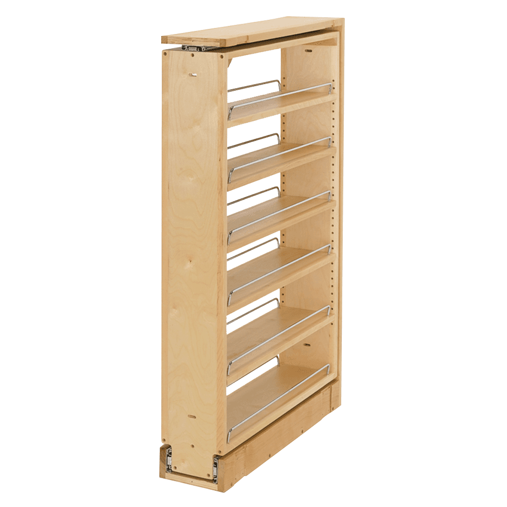 6" x 38-1/2" 6-Shelf Filler Pullout Organizer, Wood - Main Image