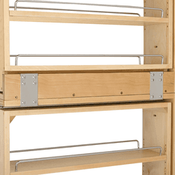 6" x 38-1/2" 6-Shelf Filler Pullout Organizer, Wood - Alt Image 1