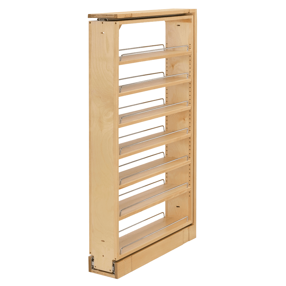 6" x 44-1/2" 7-Shelf Filler Pullout Organizer, Wood - Main Image