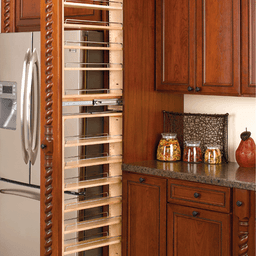 6" x 44-1/2" 7-Shelf Filler Pullout Organizer, Wood - Alt Image 2
