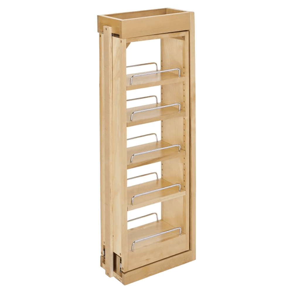 6" 5-Shelf Wall Filler Pullout Organizer, Semi-Gloss - Main Image