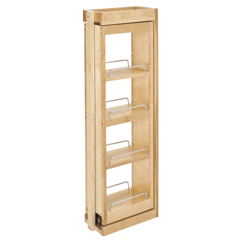 6" 3-Shelf Filler Pullout Organizer with Soft-Closing, Maple, 36" Height - Main Image