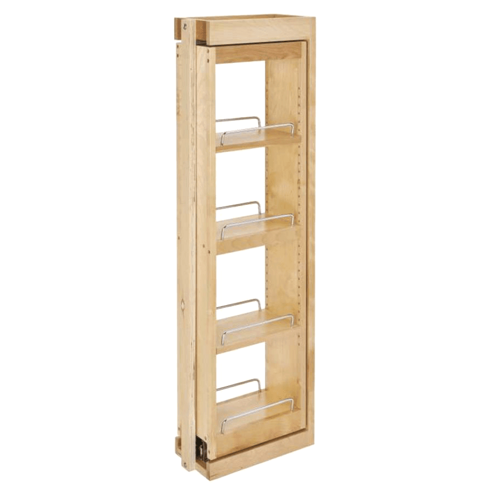 6" 3-Shelf Filler Pullout Organizer with Soft-Closing, Maple, 39" Height - Main Image