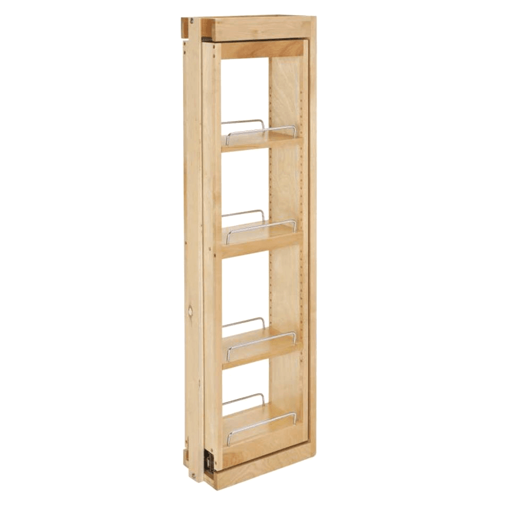 6" 3-Shelf Filler Pullout Organizer with Soft-Closing, Maple, 42" Height - Main Image