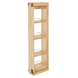 6" 3-Shelf Filler Pullout Organizer with Soft-Closing, Maple, 42" Height - Main Image