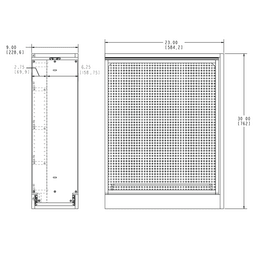 9" x 30" Filler Pullout Organizer with Adjustable Shelves and Stainless Steel Panel, Wood - Alt Image 2