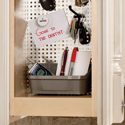 3" 1-Shelf Pullout Organizer with Stainless Steel Panel, Wood - Alt Image 1
