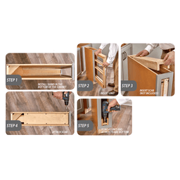 3" x 26-3/8" 3-Shelf Pullout Organizer, Maple - Alt Image 1
