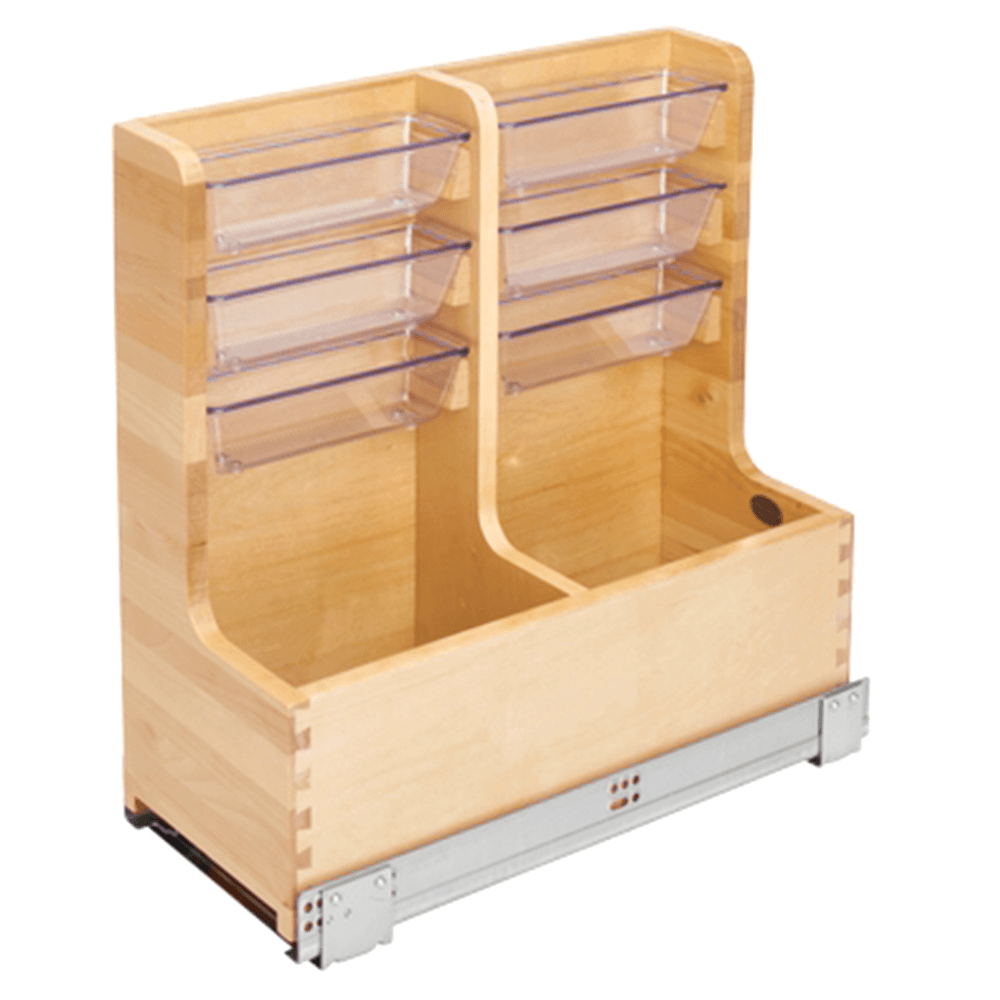 8-3/4" Pullout Organizer with Soft-Closing, Wood - Main Image