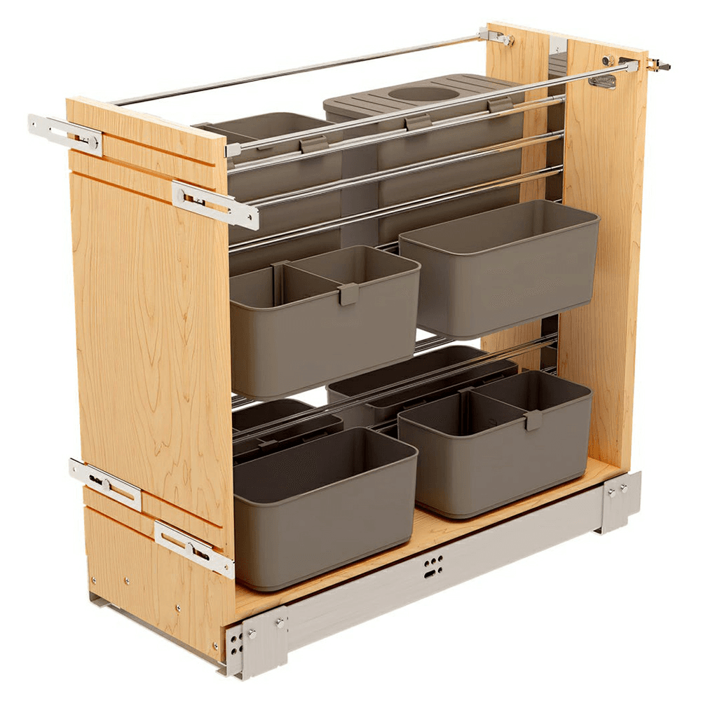 8-5/8" 444 Modular Base Cabinet Pull-Out Organizer with Soft-Close Main - Image