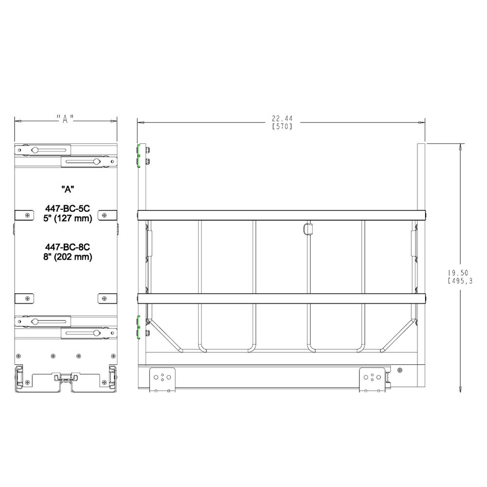 8" x 19-1/2" 1-Shelf Pullout Organizer with BLUMOTION Soft-Closing, Wood - Alt Image 2