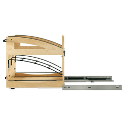 8" Craftsman Base Cabinet Pullout with Tray Divider/Foil Wrap Holder for 12" Base Cabinets, Light Brown Alt 2 - Image