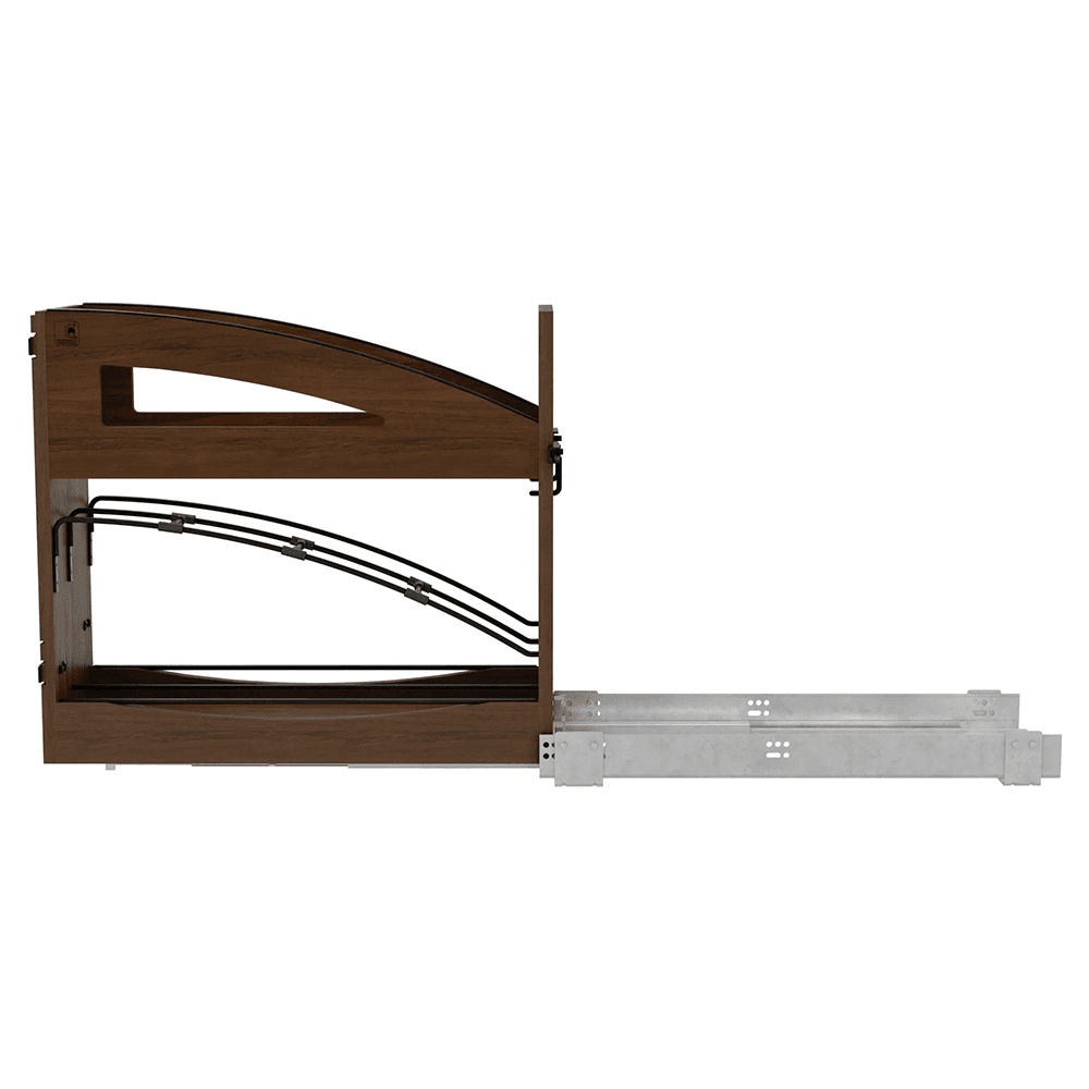 8" Craftsman Base Cabinet Pullout with Tray Divider/Foil Wrap Holder for 12" Base Cabinets, Dark Brown Alt 4 - Image