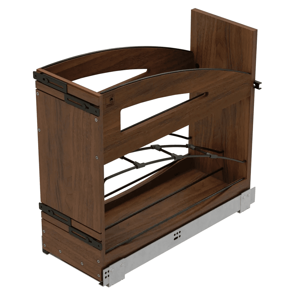 8" Craftsman Base Cabinet Pullout with Tray Divider/Foil Wrap Holder for 12" Base Cabinets, Dark Brown Main - Image