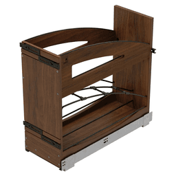 8" Craftsman Base Cabinet Pullout with Tray Divider/Foil Wrap Holder for 12" Base Cabinets, Dark Brown Main - Image