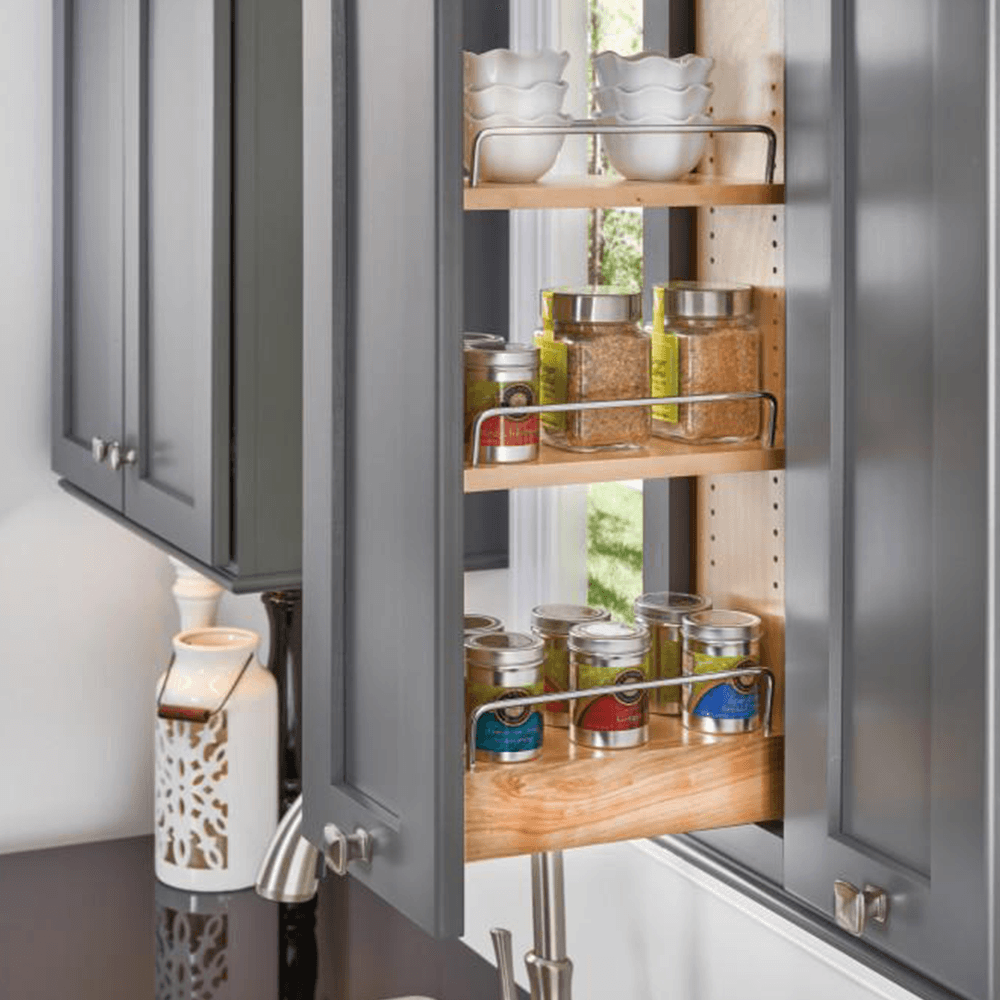 5" 3-Shelf Pullout Organizer with Soft-Closing, Maple - Alt Image 1