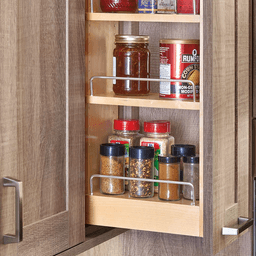 8" 5-Shelf Wall Cabinet Pullout Organizer with Soft-Closing, Semi-gloss - Alt Image 1
