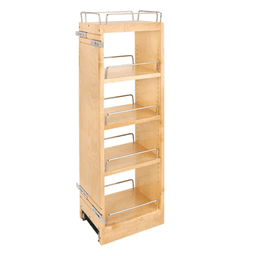 8" 5-Shelf Wall Cabinet Pullout Organizer with Soft-Closing, Semi-gloss - Main Image
