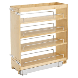 8" 3-Shelf Pullout Organizer with Rails, Wood - Main Image