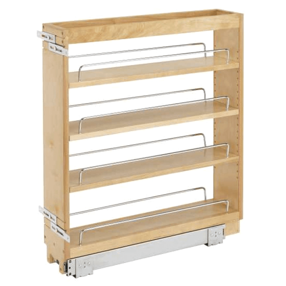 6-1/2" 3-Shelf Pullout Organizer, Wood - Main Image