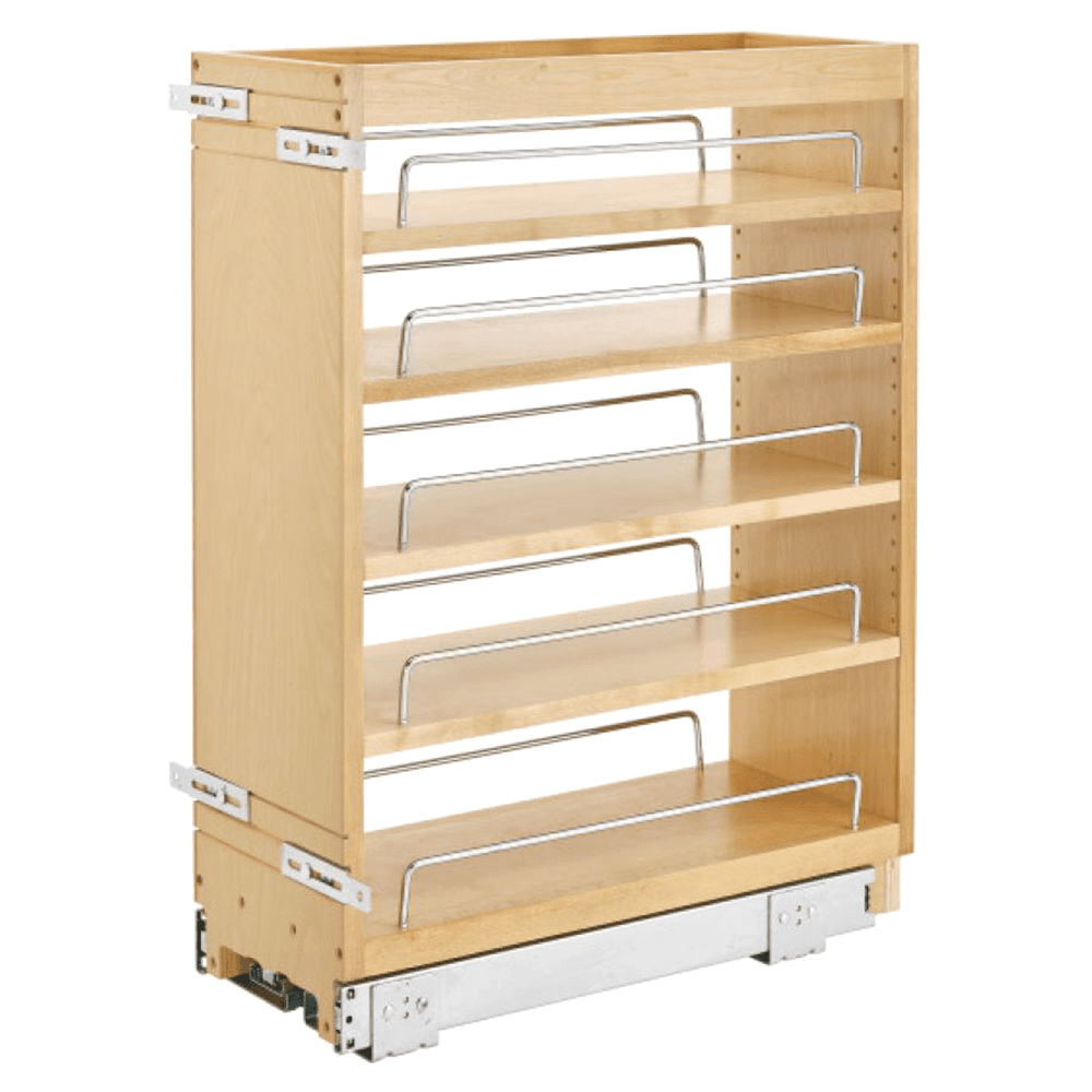 8" 3-Shelf Pullout Organizer, Wood - Main Image