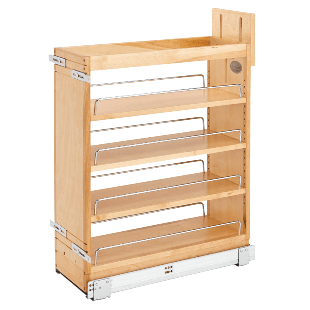 8-3/4" 3-Shelf Pullout Organizer with BLUMOTION Soft-Closing Servo Drive, Wood - Main Image