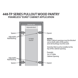 5" x 43-3/8" Pullout Pantry with Soft-Closing, Wood, 22" Depth - Alt Image 5