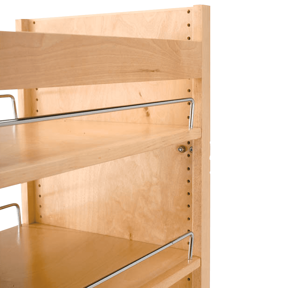 14" x 58-1/4" Pullout Pantry with Soft-Closing, Wood - Alt Image 1