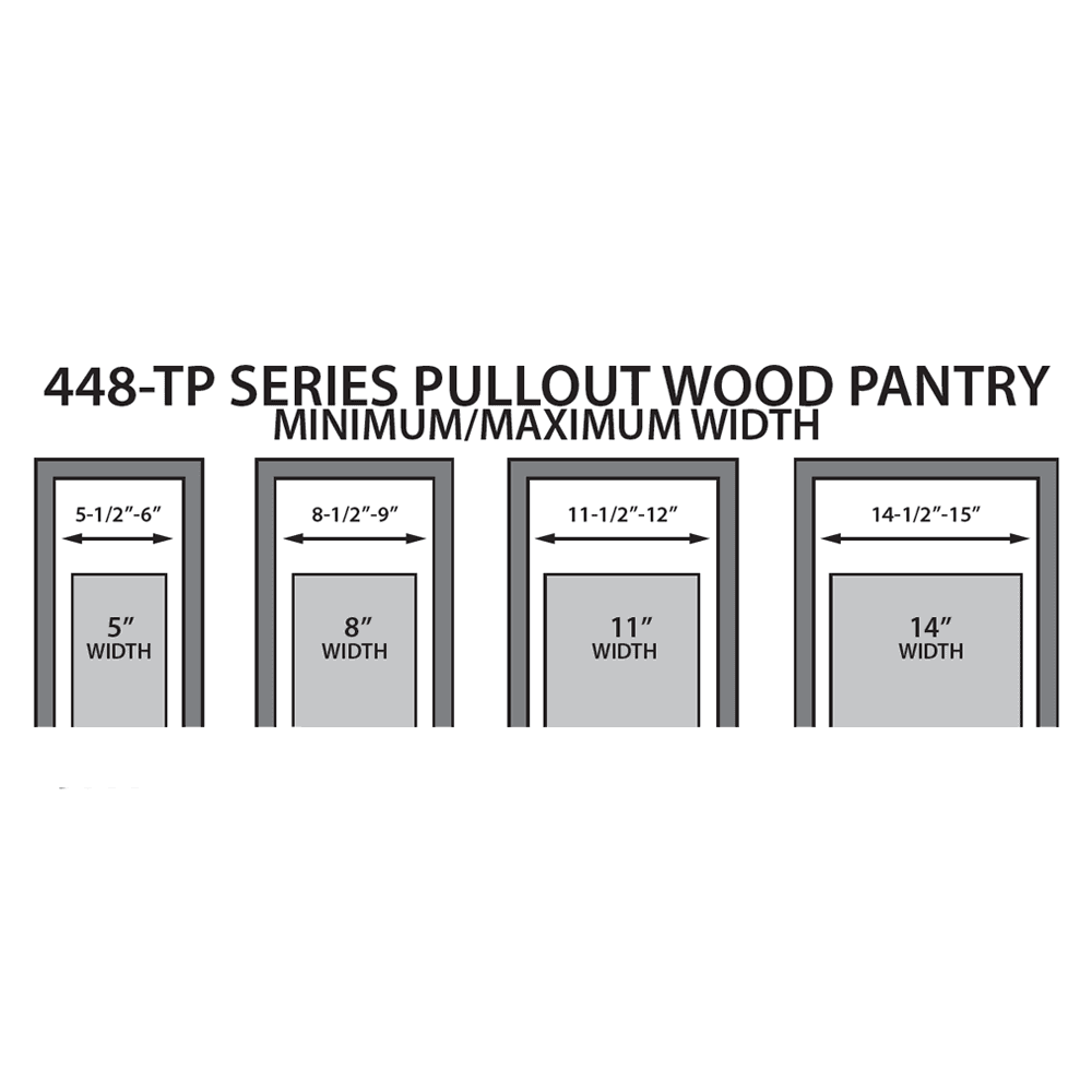 5" x 58-3/8" Pullout Pantry with Soft-Closing, Wood - Alt Image 4