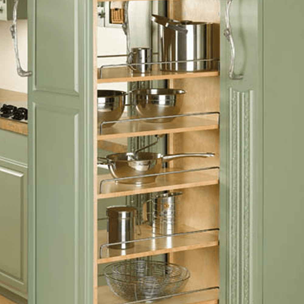 14" x 58-1/4" Pullout Pantry with Soft-Closing, Wood - Alt Image 5