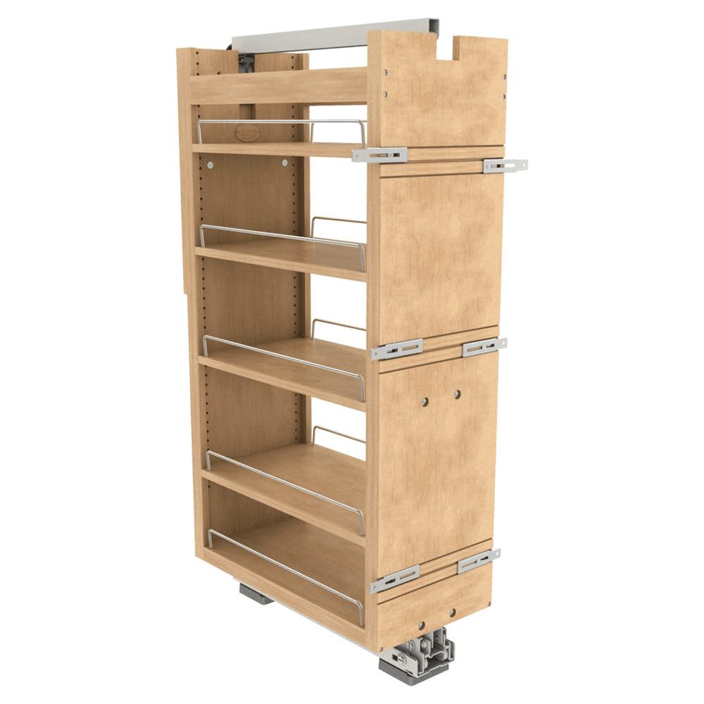 14" 5-Shelf Tall Cabinet Pullout Pantry Organizer with Fulterer Soft-Close Slide Alt 1 - Image