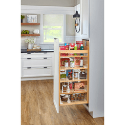 14" 5-Shelf Tall Cabinet Pullout Pantry Organizer with Fulterer Soft-Close Slide Alt 2 - Image