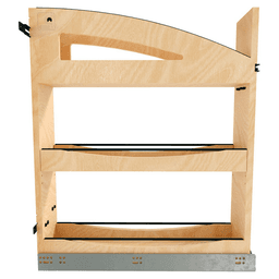 5" Craftsman Base Cabinet Pullout Organizer with Black Accents for 9" Base Cabinets, Light Brown Alt 1 - Image