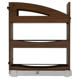 5" Craftsman Base Cabinet Pullout Organizer with Black Accents for 9" Base Cabinets, Dark Brown Alt 1 - Image